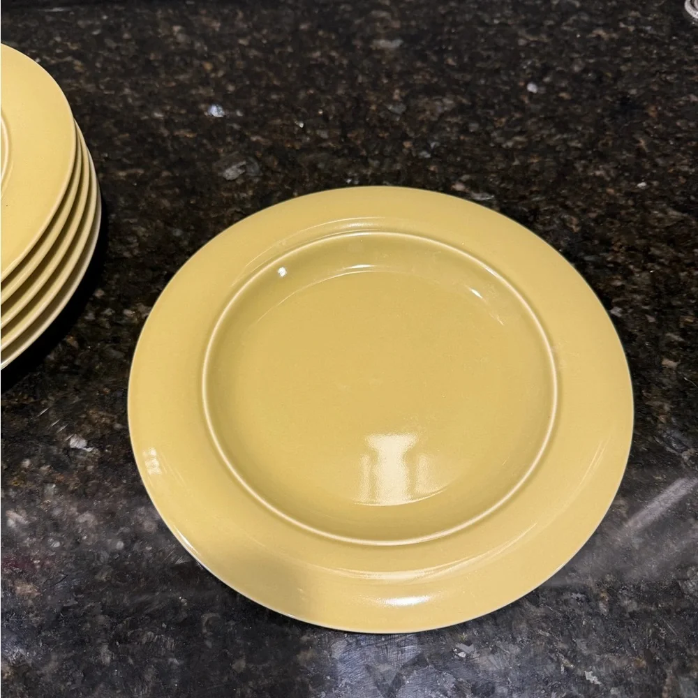Crate&Barrel Harris Green salad plates